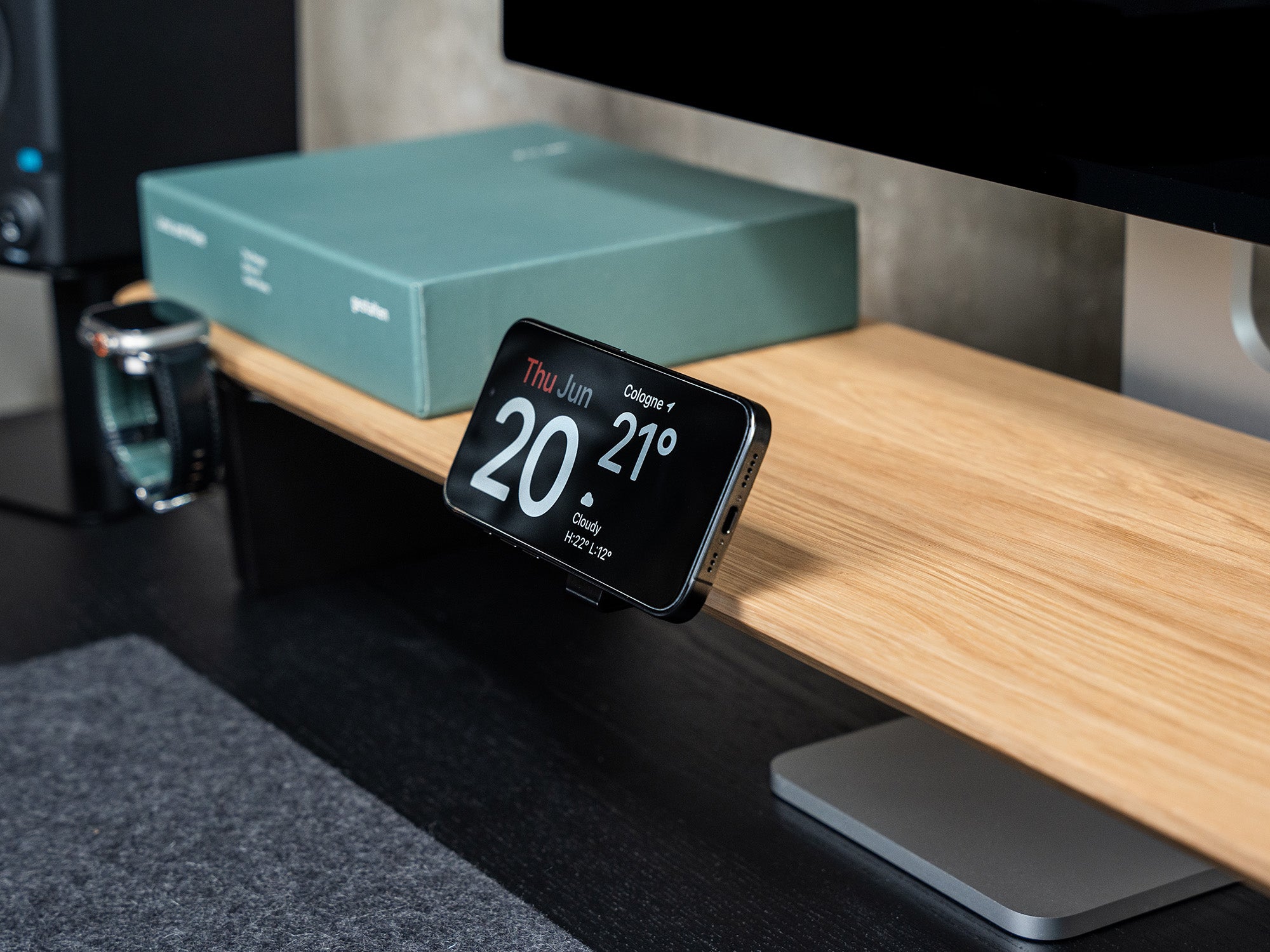 BALOLO, Monitorständer, Monitorerhöhung, Home Office, Büro, Monitorständer Holz, organisierter Schreibtisch, organisierter Arbeitsplatz