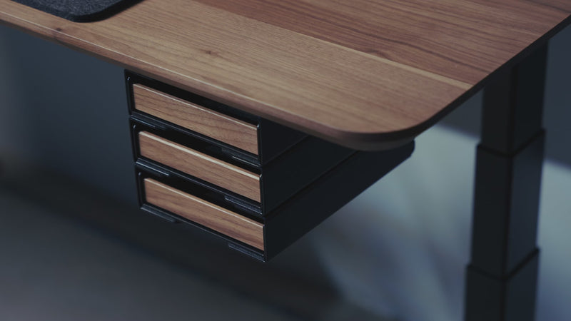 BALOLO, Desk Cockpit, Standing Desk, Stehschreibtisch, Schublade, Tray Set, Schublade für Schreibtisch, Drawer for Desk, Desk Drawer, Home Office, Work from Home, organized workspace, desk setup,  #material_Amerikanischer Nussbaum